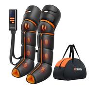 JZBRAIN Massaggiatore per gambe con calore e compressione: stivali a compressione sequenziale con 6 modalità, 9 intensità e 3 calore, massaggiatore per gambe per circolazione e sollievo dal dolore