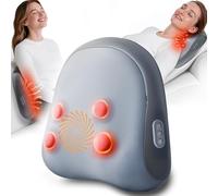 JZBRAIN Shiatsu massaggiatore per schiena e collo con calore - Cuscino massaggiante profondo per il relax - Design a filo per uso completo - Regalo per i propri cari