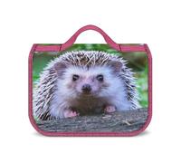 JZemdybill Beauty case da appendere, con grazioso riccio, impermeabile, per viaggi, affari, vacanze, Simpatico piccolo riccio, Taglia unica