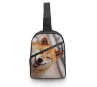 JZemdybill Borsa a tracolla, borsa a tracolla, borsa a tracolla per viaggi, shopping, sport, Sorridi Shiba Inu, One Size