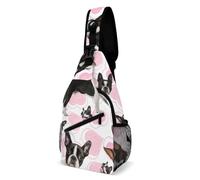 JZemdybill Borsa a tracolla, borsa a tracolla Boston Terrier, borsa a tracolla per viaggi, shopping, sport, Stile:, 38x20cm