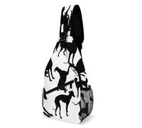 JZemdybill Borsa a tracolla, borsa a tracolla con cane levriero italiano, borsa a tracolla per viaggi, shopping, sport