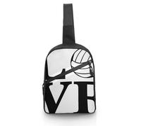 JZemdybill Borsa a tracolla, borsa a tracolla con granchio rosso, borsa a tracolla per viaggi, shopping, sport, Amo la pallavolo, One Size