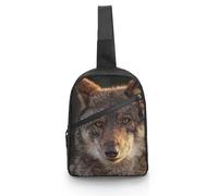 JZemdybill Borsa a tracolla, graziosa borsa a tracolla con bradipo della foresta pluviale, borsa a tracolla per viaggi, shopping, sport, Wolf-8089783, One Size
