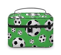 JZemdybill Borsa cosmetica, borsa di trucco del modello delle rane, borsa da toilette di viaggio di cuoio per le donne, Pallone da calcio-1, 25x18x15cm