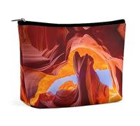 JZemdybill Borsa per cosmetici, borsa per trucchi Antelope Canyon, borsa da toilette portatile con cerniera per uso quotidiano e viaggio