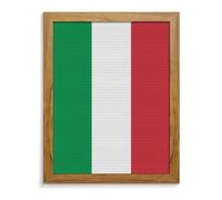 JZemdybill Kit fai da te per pittura a mosaico con cornice, bandiera italiana, arte con diamanti rotondi, kit per decorare le pareti della casa, 40 x 50 cm