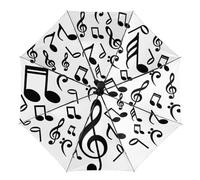 JZemdybill Ombrello apribile a 3 pieghe Skull Sugar Bones, Note musicali., Taglia unica