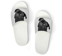 JZemdybill Pantofole antiscivolo, lupo grigio, per uomini e donne, ciabatte da doccia, Stile bianco 9, 41 1/3 EU