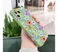 JZFDCLF Custodia a fiori per telefono Xiaomi 15 14T 14 13 13T 12 12X 12T 12S 11 11T Ultra 10 10T 9 9T Pro Lite, custodia in silicone liquido, verde chiaro, per Xiaomi 12X