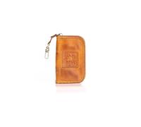 JZFOACHR 1 PCS Castino in Pelle Vera e Propria Casta per Cartone da Cartoline per cartongetto -Zipper Mini Portafoglio Vintage Organizzatore per Donne e Uomini (Giallo), Giallo, Taglia Unica