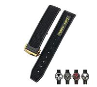 JZFOACHR 19mm 20mm 21mm 22mm Bande di orologio morbido in gomma per Speedmaster AT150 Seamaster 300 Seamaster 007 James Bond Bracciale