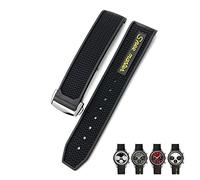 JZFOACHR 19mm 20mm 21mm 22mm Bande di orologio morbido in gomma per Speedmaster AT150 Seamaster 300 Seamaster 007 James Bond Bracciale