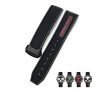 JZFOACHR 19mm 20mm 21mm 22mm Bande di orologio morbido in gomma per Speedmaster AT150 Seamaster 300 Seamaster 007 James Bond Bracciale