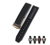 JZFOACHR 19mm 20mm 21mm 22mm Bande di orologio morbido in gomma per Speedmaster AT150 Seamaster 300 Seamaster 007 James Bond Bracciale