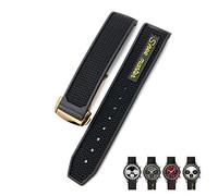 JZFOACHR 19mm 20mm 21mm 22mm Bande di orologio morbido in gomma per Speedmaster AT150 Seamaster 300 Seamaster 007 James Bond Bracciale