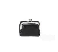 JZFOACHR 1pcs Kiss Lock Borse and Borse Credit Card Wortes Words Borse per le donne PU Leather Change Borsa con il polso con cerniera (marrone), nero, una taglia