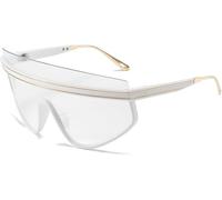 JZFOACHR 2026 Design Shield One Piece Occhiali da Sole Occhiali da Sole da Esterno Oversize da Uomo Punk Half Frame Eyewear UV400