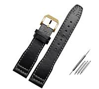 JZFOACHR 20mm 21mm marrone nero maschi di guardia per pilota IWC Mark XVIII IW327004 IW377714 Bracciale in pelle genuina del polpaccio.