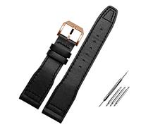 JZFOACHR 20mm 21mm marrone nero maschi di guardia per pilota IWC Mark XVIII IW327004 IW377714 Bracciale in pelle genuina del polpaccio.
