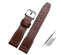 JZFOACHR 20mm 21mm marrone nero maschi di guardia per pilota IWC Mark XVIII IW327004 IW377714 Bracciale in pelle genuina del polpaccio.