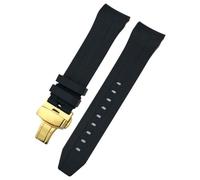 JZFOACHR 21mm 22 mm Canda di guardia in gomma curva per T120 SEASTAR T120407A T120417A Bracciale da polso a orologio in silicone arancione nero