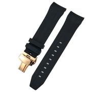 JZFOACHR 21mm 22 mm Canda di guardia in gomma curva per T120 SEASTAR T120407A T120417A Bracciale da polso a orologio in silicone arancione nero