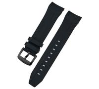 JZFOACHR 21mm 22 mm Canda di guardia in gomma curva per T120 SEASTAR T120407A T120417A Bracciale da polso a orologio in silicone arancione nero