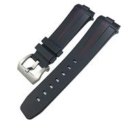JZFOACHR 24 mm Nero Green Nature Morbing Silicone in gomma in gomma Fit per Panerai PAM00111/441 Bracciale impermeabile a farfalla a farfalla
