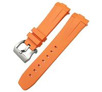 JZFOACHR 24 mm Nero Green Nature Morbing Silicone in gomma in gomma Fit per Panerai PAM00111/441 Bracciale impermeabile a farfalla a farfalla