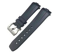 JZFOACHR 24 mm Nero Green Nature Morbing Silicone in gomma in gomma Fit per Panerai PAM00111/441 Bracciale impermeabile a farfalla a farfalla