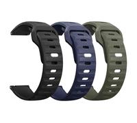 JZFOACHR 3pcs robusta cabina di orologi da 20 mm da 22 mm, fascia d'oro a rilascio rapido con fibbia in metallo riprogettata in metallo, morbida silicone di sostituzione traspirante sport orologi per
