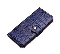 JZFOACHR AJMIPO- PAFORMAZIONE PAFORMAZIONE PER IPHONE 14/14 PLUS/14 PRO/14 PRO MAX CROCODILE CROCODILE MOTORE CASSO DI METTURA DI CITTURA REALE COPERTURA DELLA CARCHE IN SCHETTO CARD (14 6.1 '', blu)