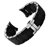 JZFOACHR Banda di orologi in acciaio in gomma in gomma nera bianca per Armani AR5905 | 5906 | 5920 | 5919 | 5859 Donne 20mm Man 23mm Cinturino da polso Bracciale