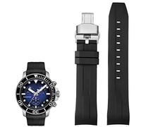 JZFOACHR Bande di orologi in silicone 22 mm per T120417 T120407 Quartz Diaria di gomma Sport Uomo Watch Watch Cand Watchband impermeabile