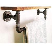 JZFOACHR Barra da asciugamano, ripiani galleggianti, libreria per mensole per mensole per mensole per mensole per mensole per tubo di ferro a soppalco (dimensioni: 120 cm × 20 cm × 2 cm)