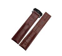 JZFOACHR Bracciale in pelle genuina 19mm 20mm 22m per uomini orologi da guardia Accessori a banda Accessori piega con fibbia cinghia di orologio in pelle