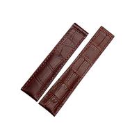 JZFOACHR Bracciale in pelle genuina 19mm 20mm 22m per uomini orologi da guardia Accessori a banda Accessori piega con fibbia cinghia di orologio in pelle