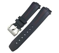 JZFOACHR Canda di guardia in gomma naturale di estremità curva da 24 mm per panerai luminor sommergibile silicone silicone impermeabile cinghia di orologio farfalla