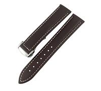 JZFOACHR Canda di guardia in pelle autentica 20mm 22mm 18mm 19mm 21mm per Seamaster AT150 Diver 300 de Ville Cowhide Alligator Watch cinghia