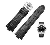 JZFOACHR Canda di guardia in pelle genuina per Vacheron Costantin Overseas Series 4500V 5500V P47040 in acciaio inossidabile con fibbia in acciaio inossidabile Cingcio di guardia 25-8 mm