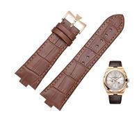 JZFOACHR Canda di guardia in pelle genuina per Vacheron Costantin Overseas Series 4500V 5500V P47040 in acciaio inossidabile con fibbia in acciaio inossidabile Cingcio di guardia 25-8 mm