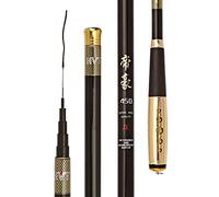 JZFOACHR Canna da Pesca alla Carpa Canna da Pesca telescopica in Fibra di Carbonio Potente Canna da Pesca Ultraleggera per Alimentatore per Carpa Canna da Pesca da 3,0-7,2 m (Length : 4.5m)