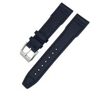 JZFOACHR Cinghia di orologio per cagnelli in nylon ad alta densità 20 mm 21 mm vera in pelle vera che godeva di guardia blu verde sostituire per gli accessori in serie