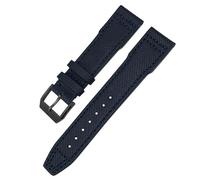 JZFOACHR Cinghia di orologio per cagnelli in nylon ad alta densità 20 mm 21 mm vera in pelle vera che godeva di guardia blu verde sostituire per gli accessori in serie