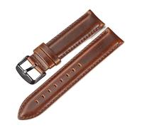 JZFOACHR Cinta di orologi in pelle autentica 18mm 20mm 22mm Cinghia di guardia per orologi a rilascio rapido con fibbia solida (colore: dimensione nera: 22mm)