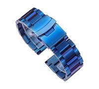JZFOACHR Cinturini da polso orologio blu collegamento a banda bracciale orologi Accessori per orologi per orologi in acciaio inossidabile per uomini (dimensioni : 24mm)