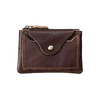 JZFOACHR Colore di sfregamento in pelle Picco di moneta per moneta Mini Porta della scheda multifunzione, portafogli (A 8 * 1 * 12 cm)