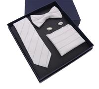 JZFOACHR Cravatta di Cotone Stup da Uomo per la Scatola da Regalo per Uomini da Regalo per Papilla Casual a Strisce (D)