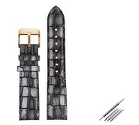 JZFOACHR Crocodile Texture Calfskin Leather Watch Strap18mm 20mm 22mm Watchband per uomini Women Watch Band Fibbia solida